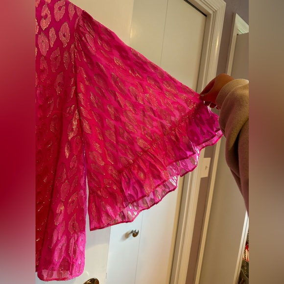 Lily Pulitzer Pink Cheetah Blouse - Picture 3 of 7